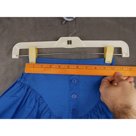 Vintage Pert 'n Perky Girl's Skirt Size 10 Blue Button Decorations Elastic Back - Picture 4 of 6